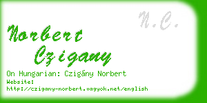 norbert czigany business card