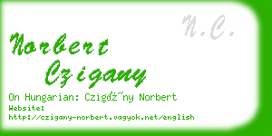 norbert czigany business card